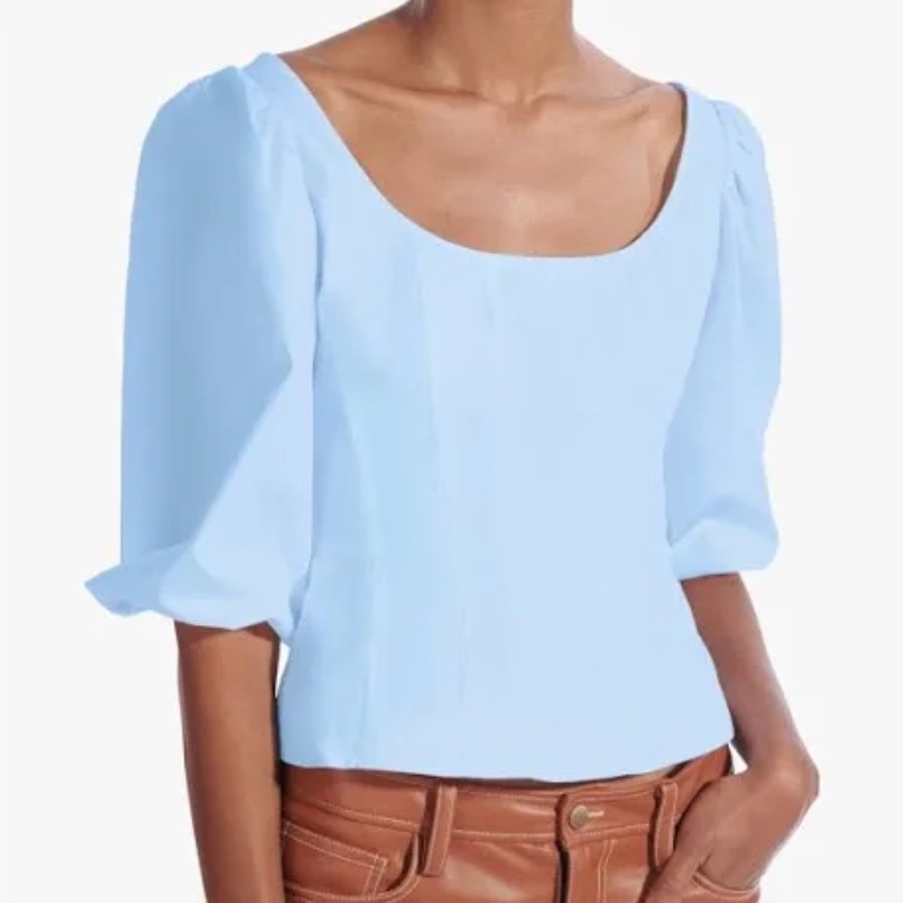 Staud Swells top in French blue